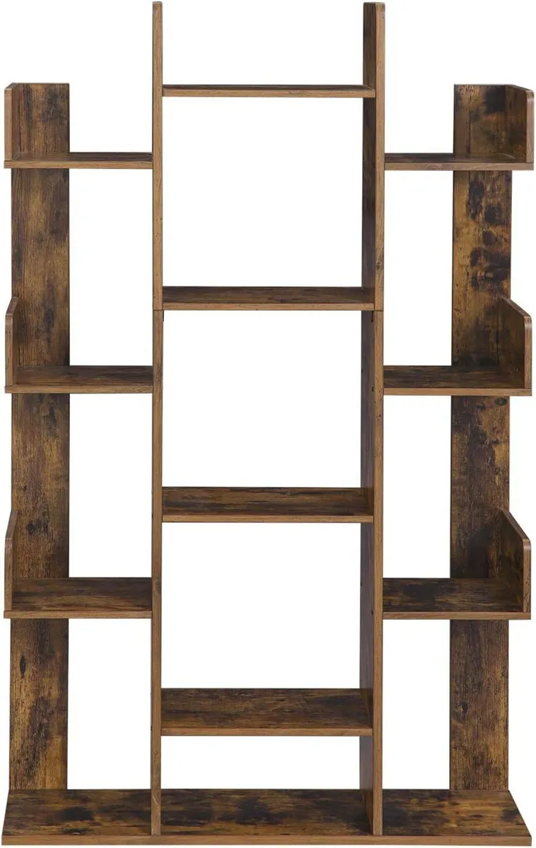 Rustic Industrial Bookcase Display Shelf 140cm - Image 2