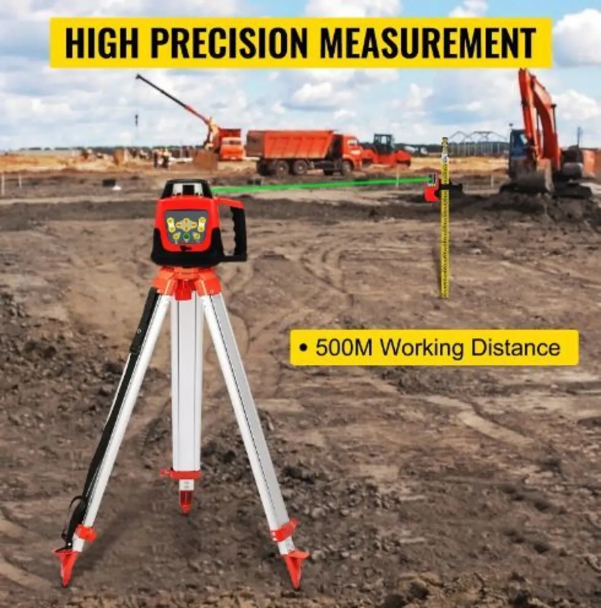 Green Rotary Laser Level Kit with Adjustable - Image 2