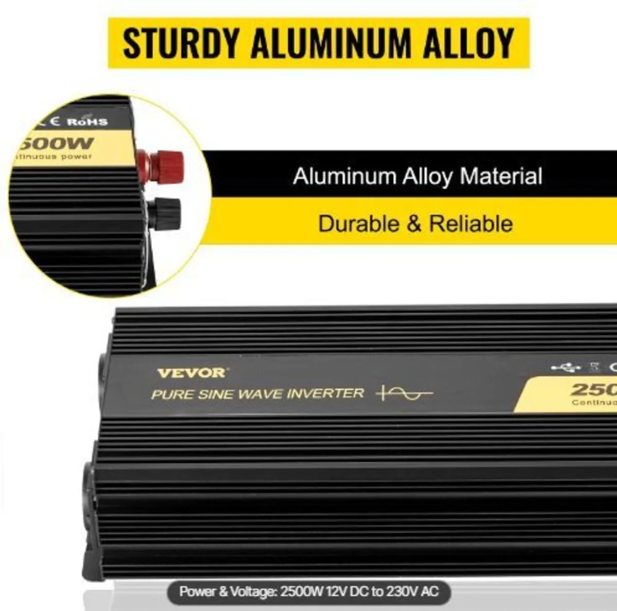 Pure Sine Wave Inverter 2500W Power Inverter - Image 2