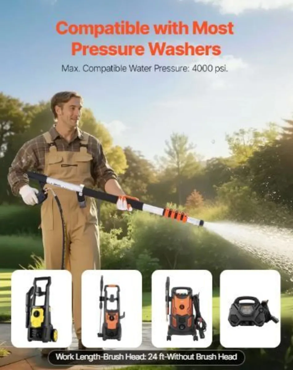 Pressure Washer Telescoping Wand, 24 ft - Image 4