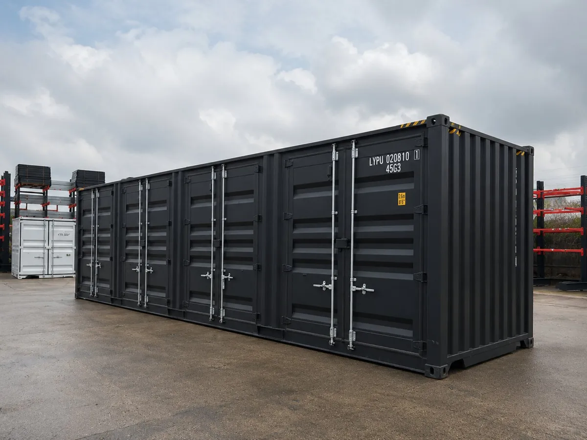 40FT HIGH CUBE SHIPPING CONTAINER – 4 SIDE DOORS + - Image 1