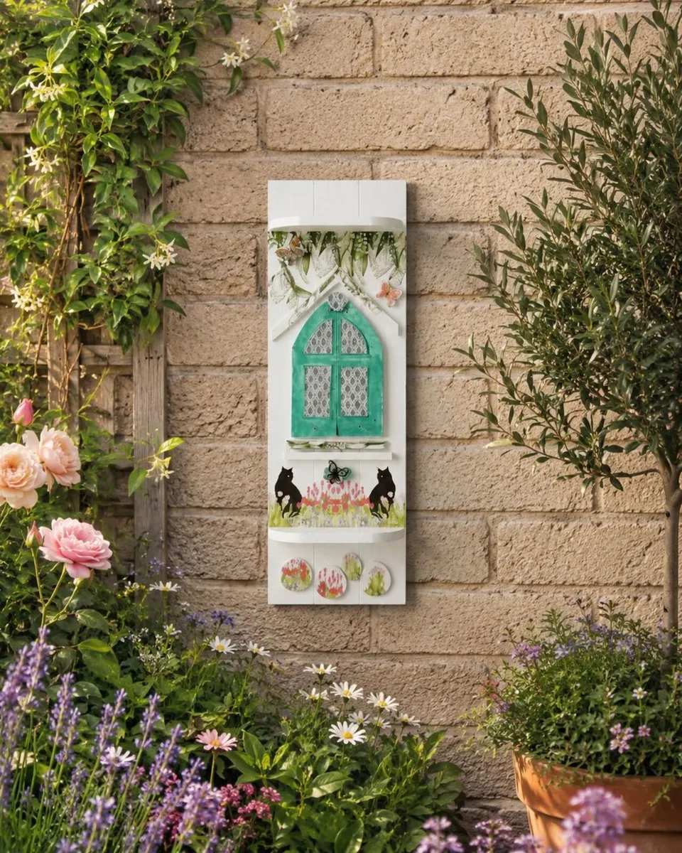 Whimsical hobbit/fairy door shelf unit - Image 1