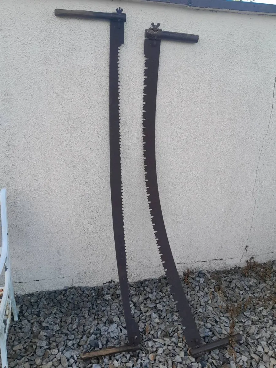 Two vintage  Cross cut saws - Image 1