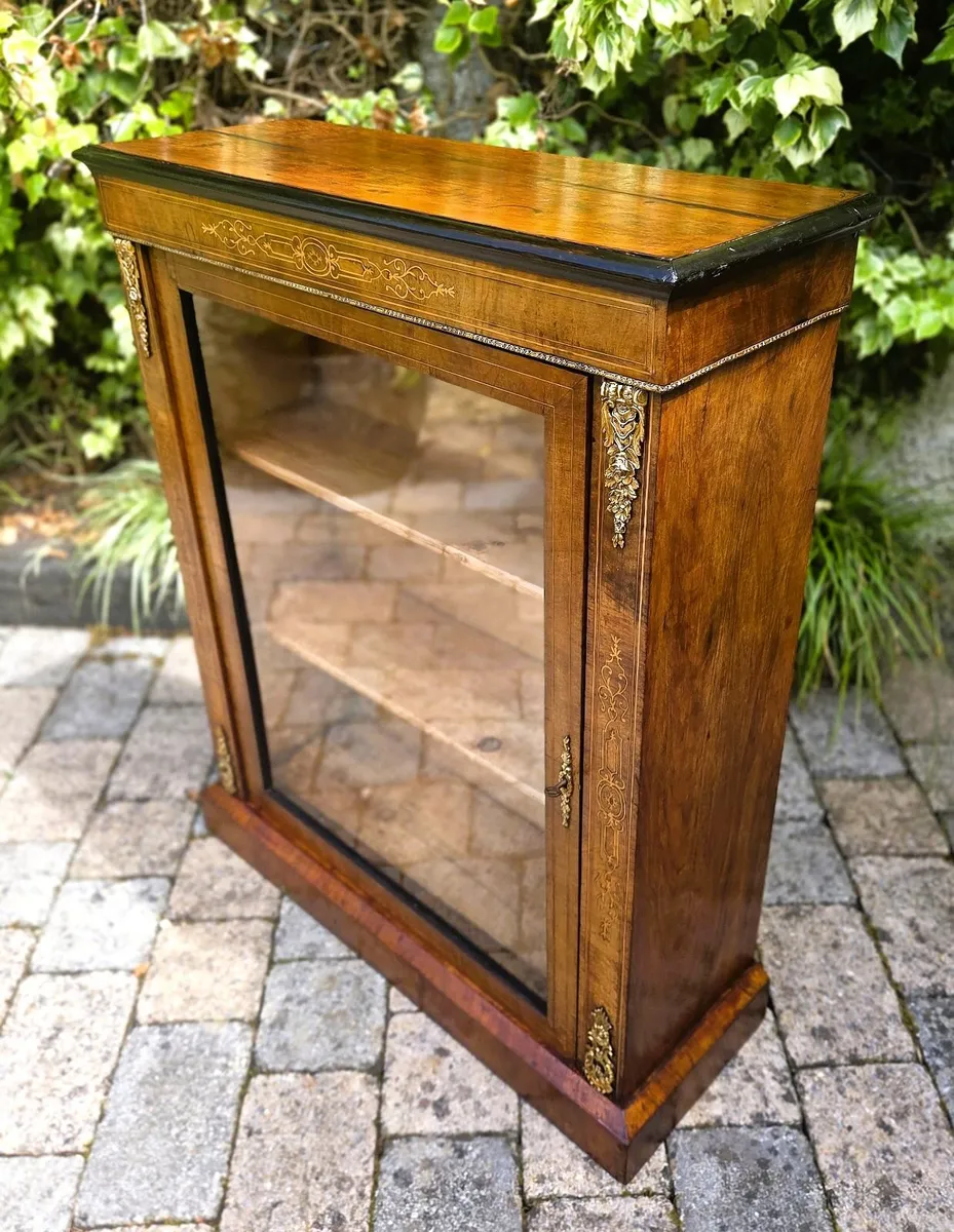 Victorian Burr Walnut Cabinet- Circa 1850 - Image 1