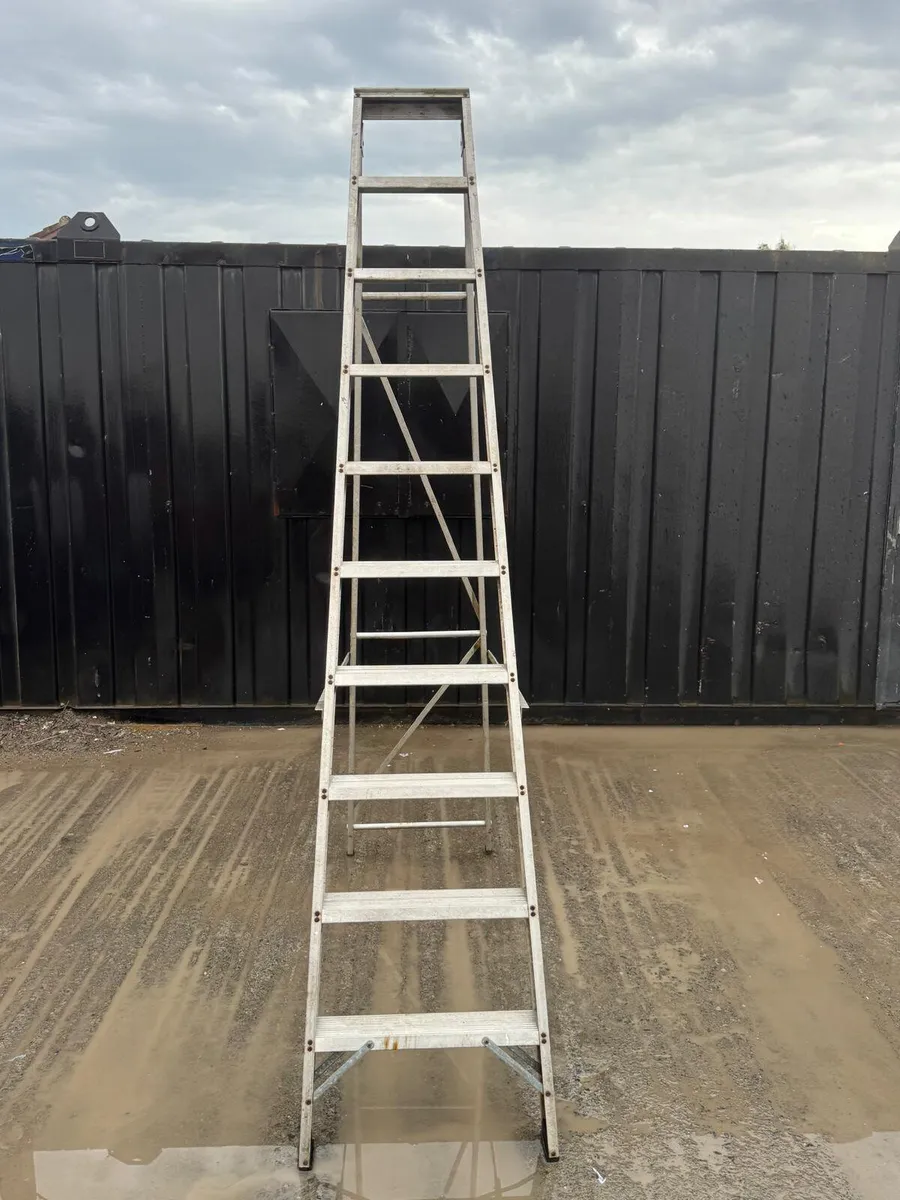 Aluminium Swingback Step Ladder 9 Tread - Image 2
