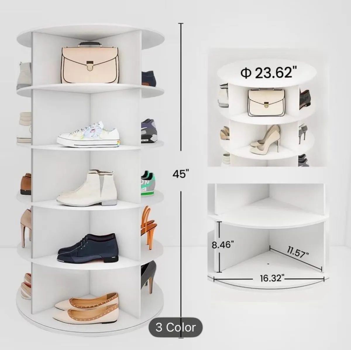 rotating  shelf / shoe rack - Image 3