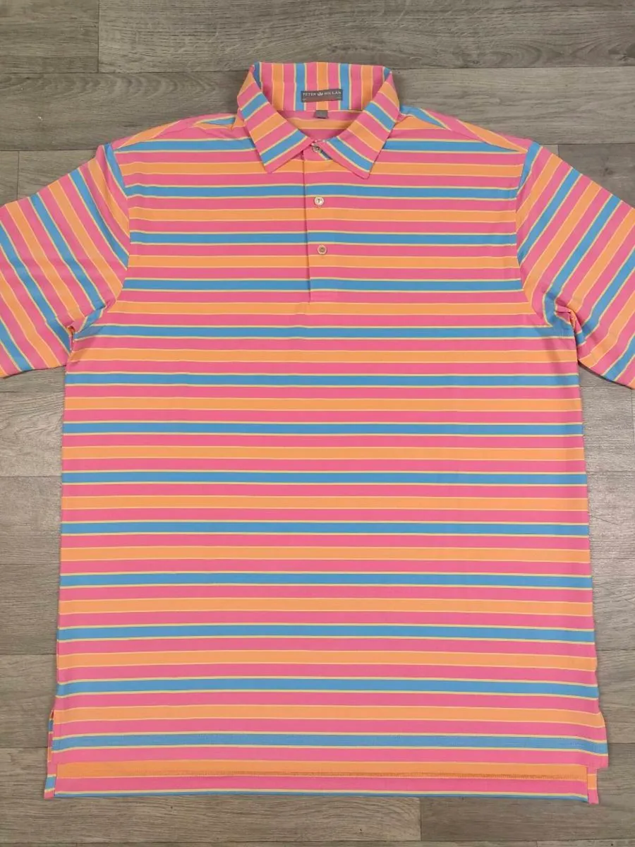 Peter Millar Summer Comfort Golf Polo Shirt Mens L - Image 2