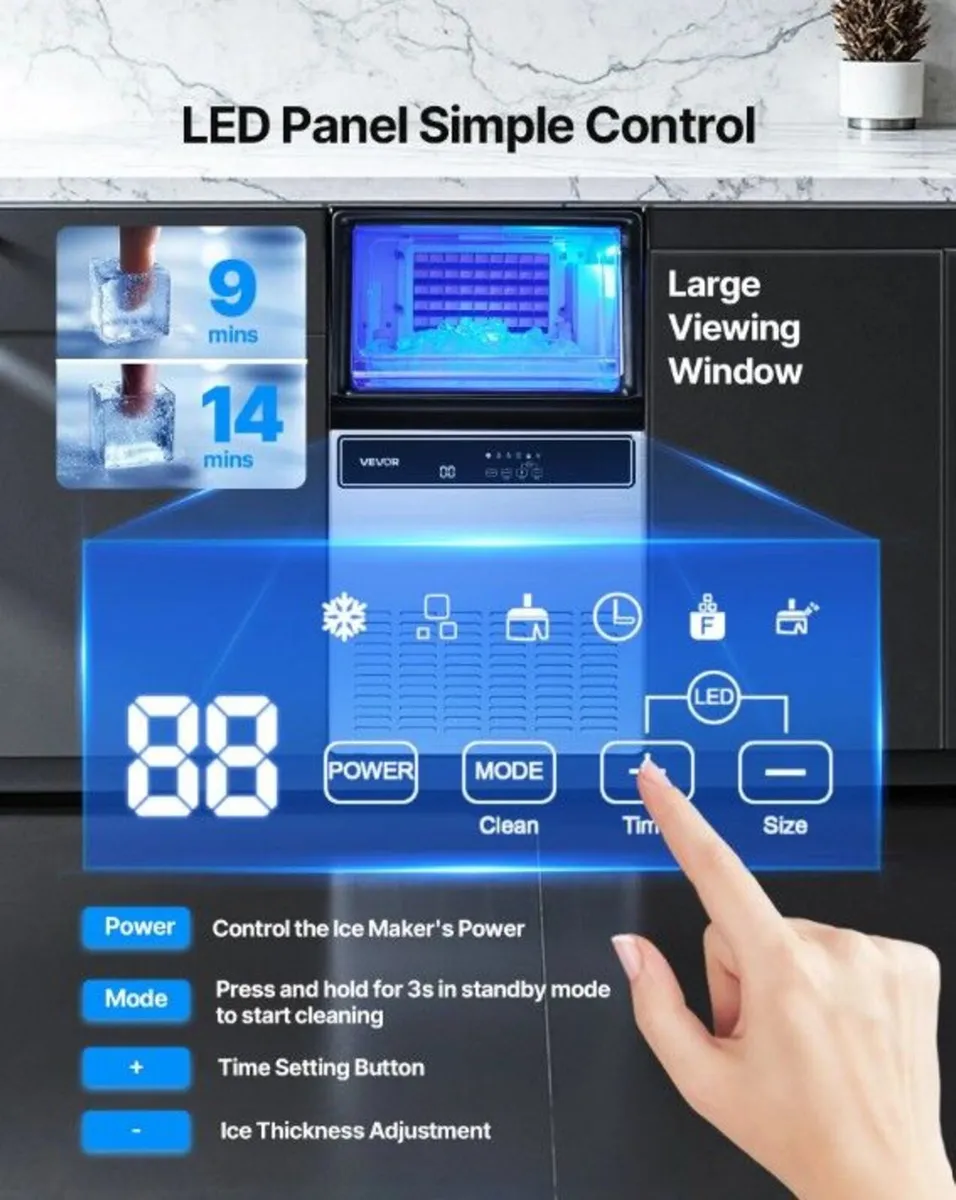 Commercial Ice Maker with Pump 59 kg/Day Stainles - Image 3
