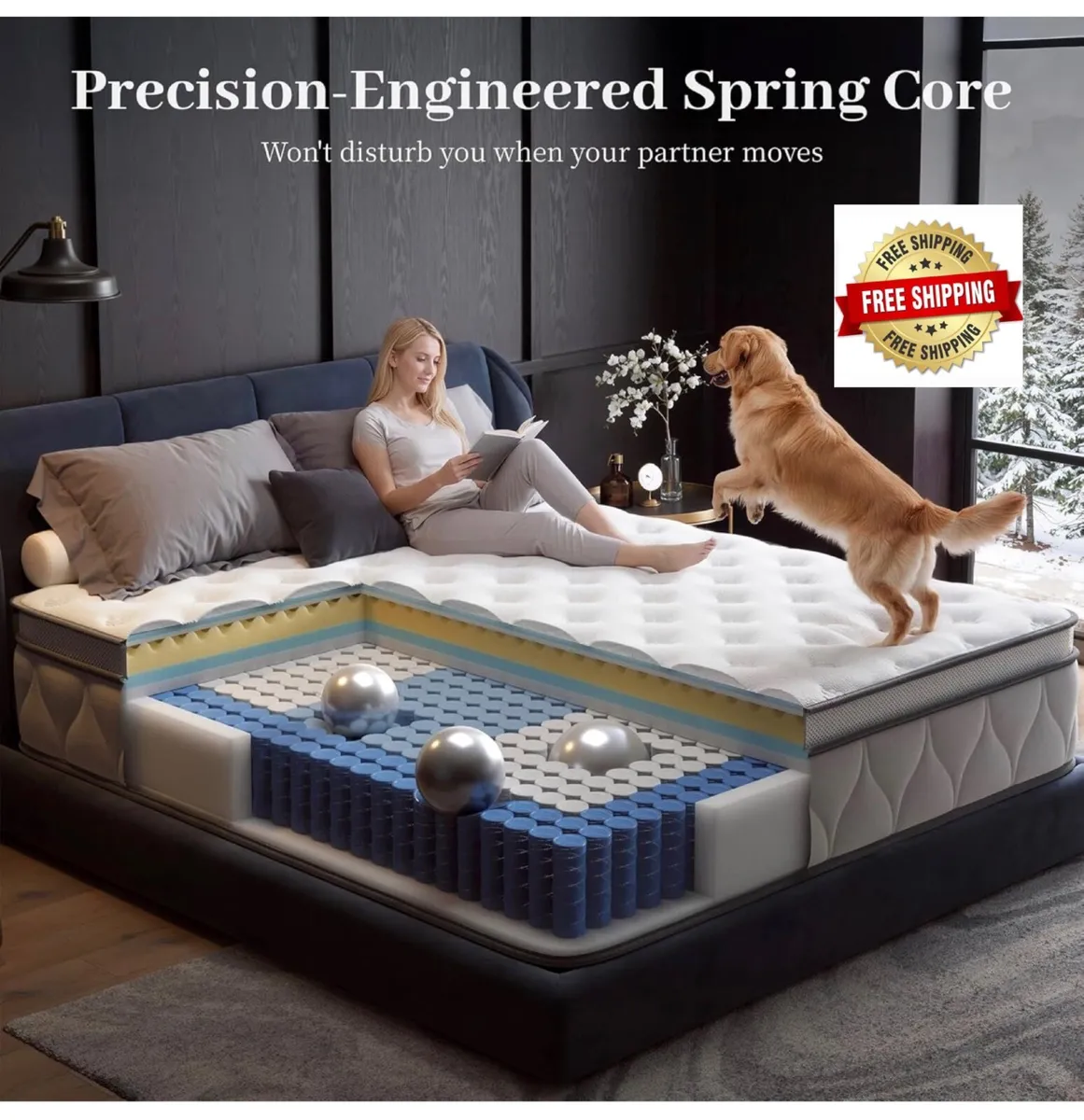 King Size Mattress, 25cm Hybrid Orthopedic Memory - Image 1