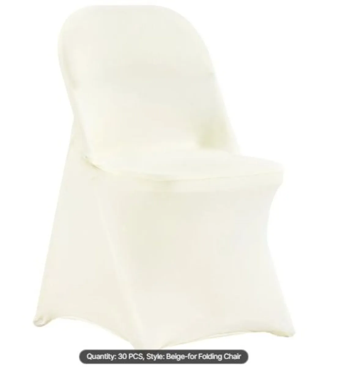 Stretch Spandex Folding Chair Covers, Universal - Image 1