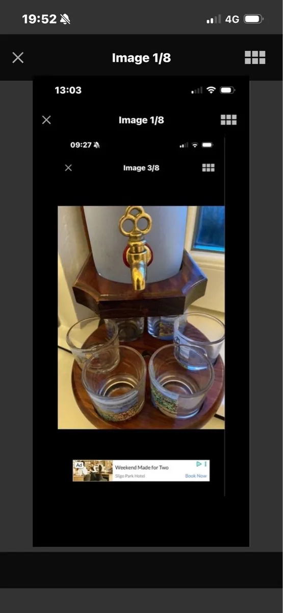 Very Rare Timber & Glass Conac Decanter Set - Image 1