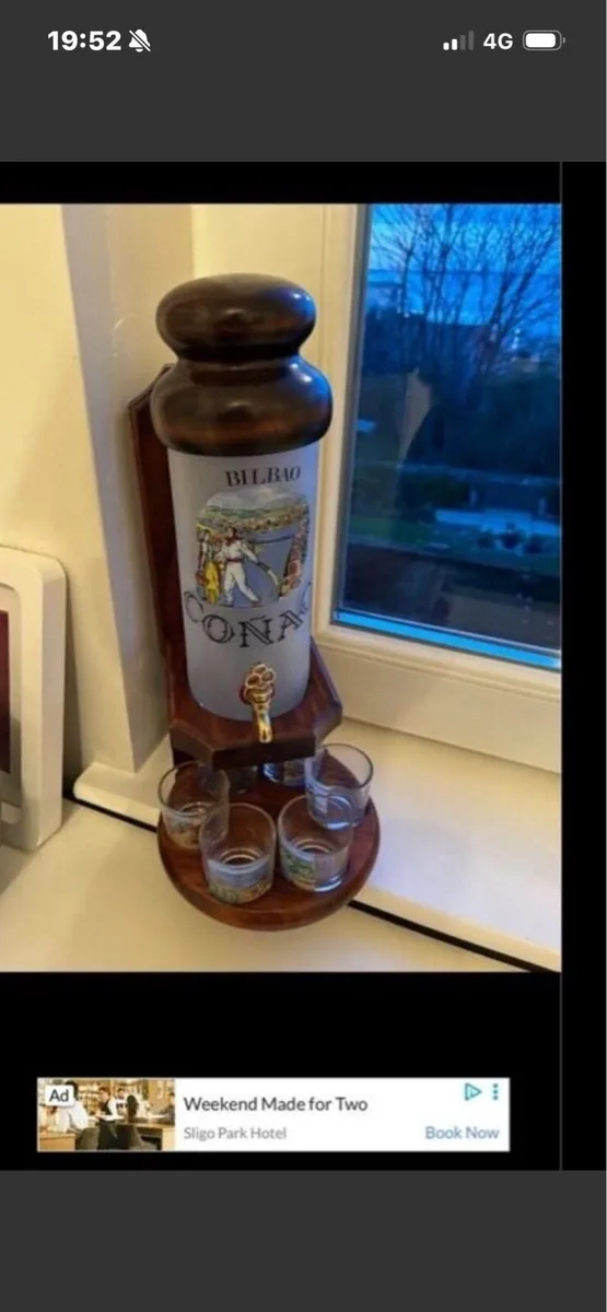 Very Rare Timber & Glass Conac Decanter Set - Image 2