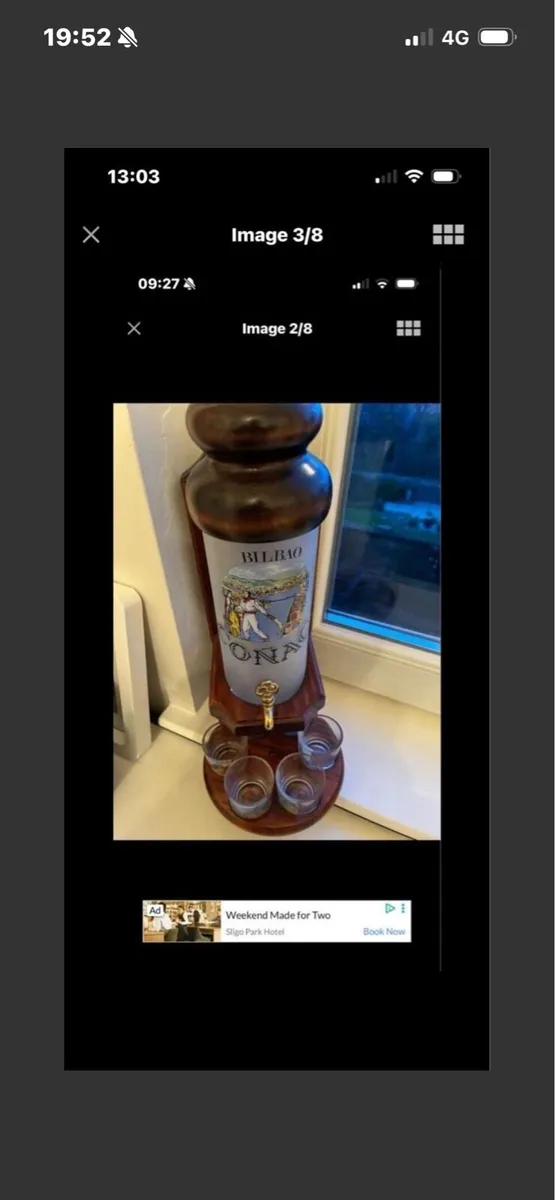 Very Rare Timber & Glass Conac Decanter Set - Image 3
