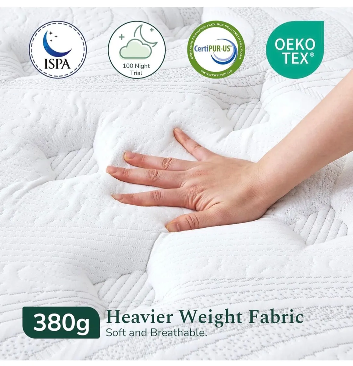 King Size Mattress 5FT Memory Foam, Pocket Sprungs - Image 4