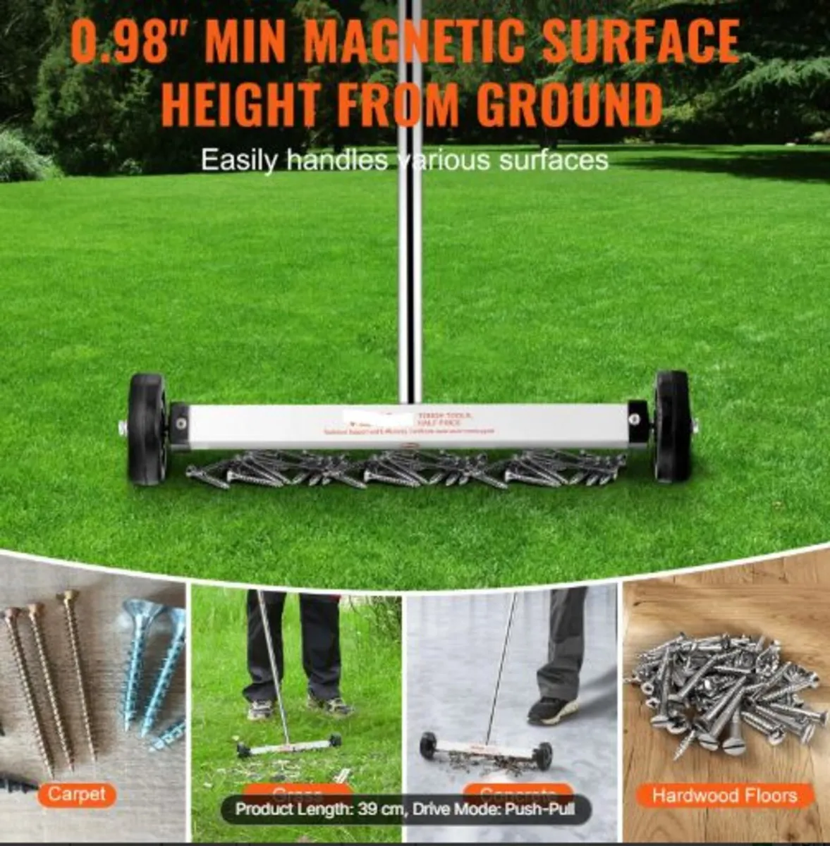 Magnetic Sweeper with Wheels, 15inch Mini Magnetic - Image 4