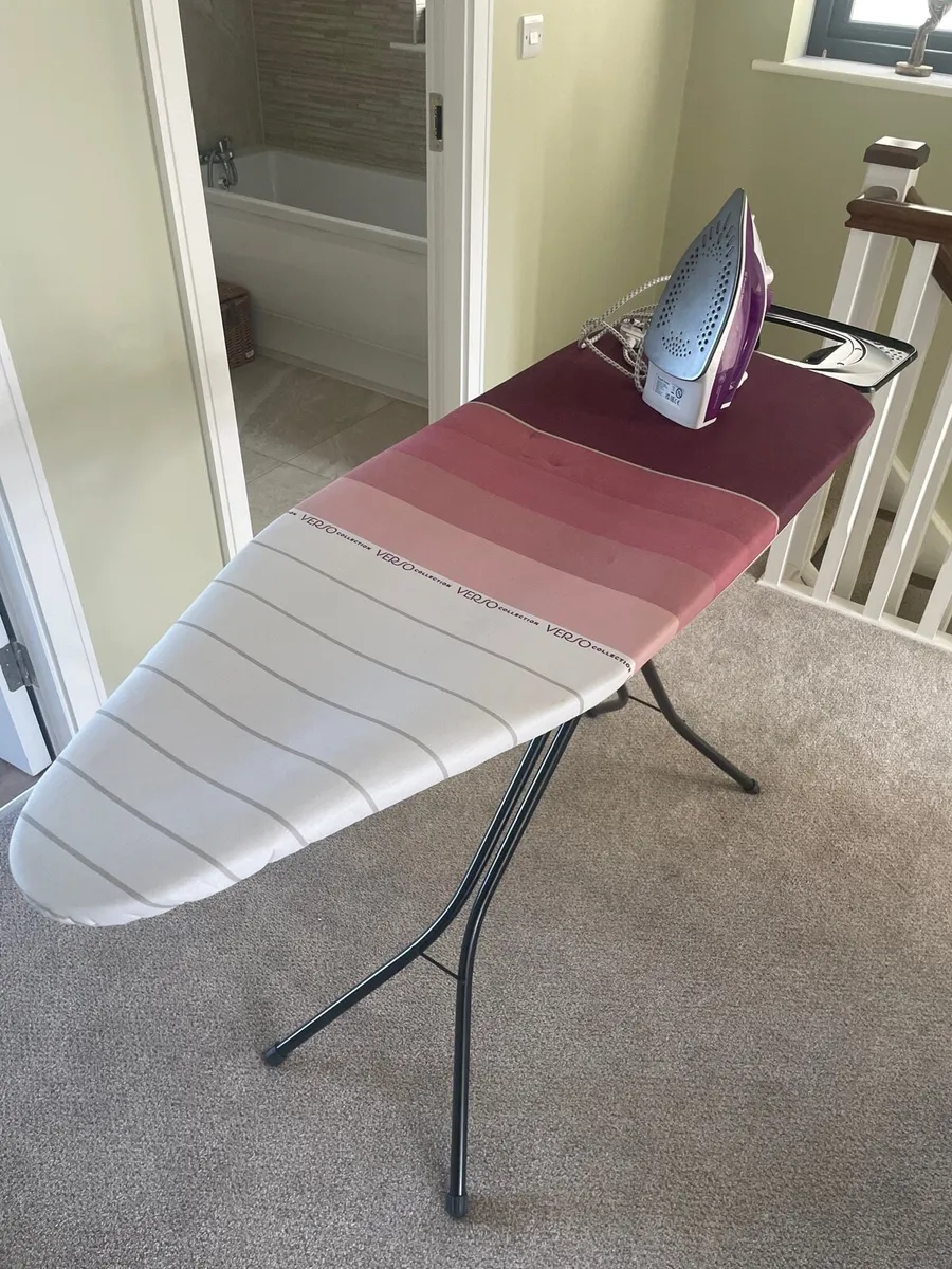 Large Ironing Board & Russell Hobbs Steam Iron - Image 1