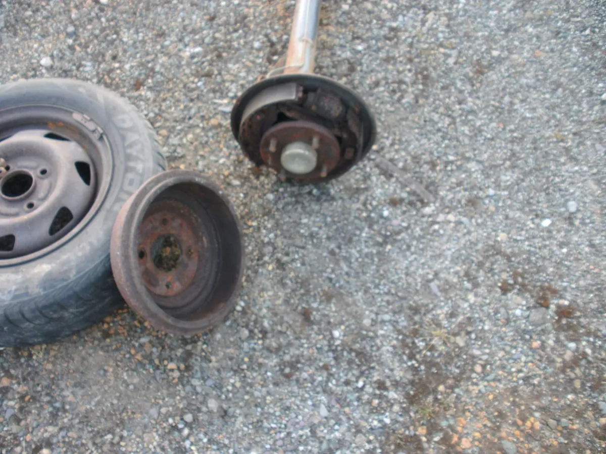 Trailer axel, wheels, rims, Tyres, - Image 3