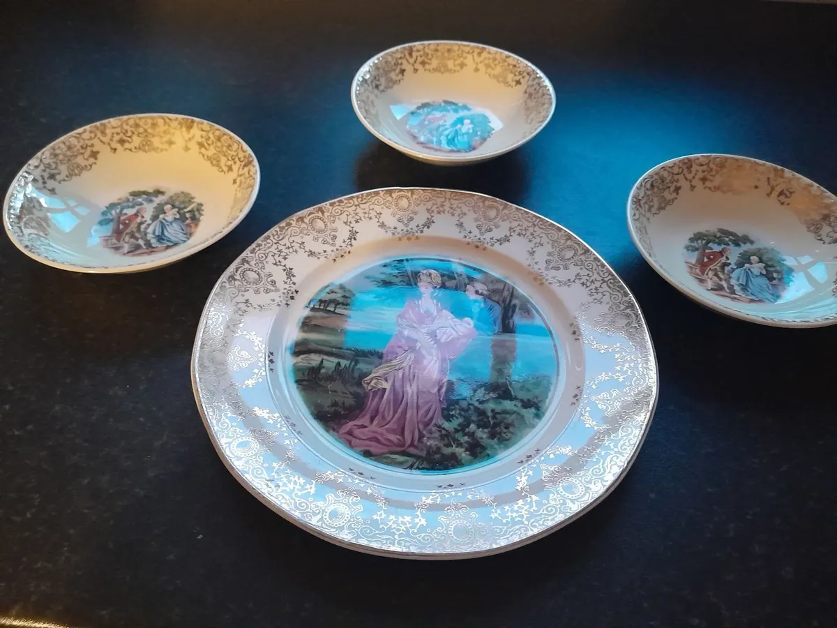 Vintage Plate & Bowls - Image 1