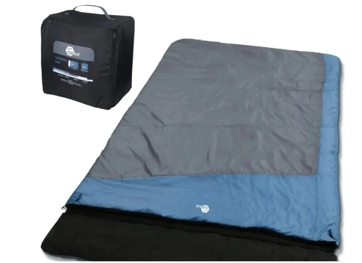 2 Man Sleeping Bag 230 x 160cm Cotton Lined Double - Image 3