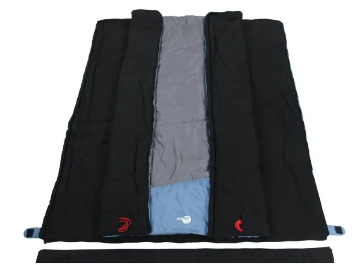 2 Man Sleeping Bag 230 x 160cm Cotton Lined Double - Image 4