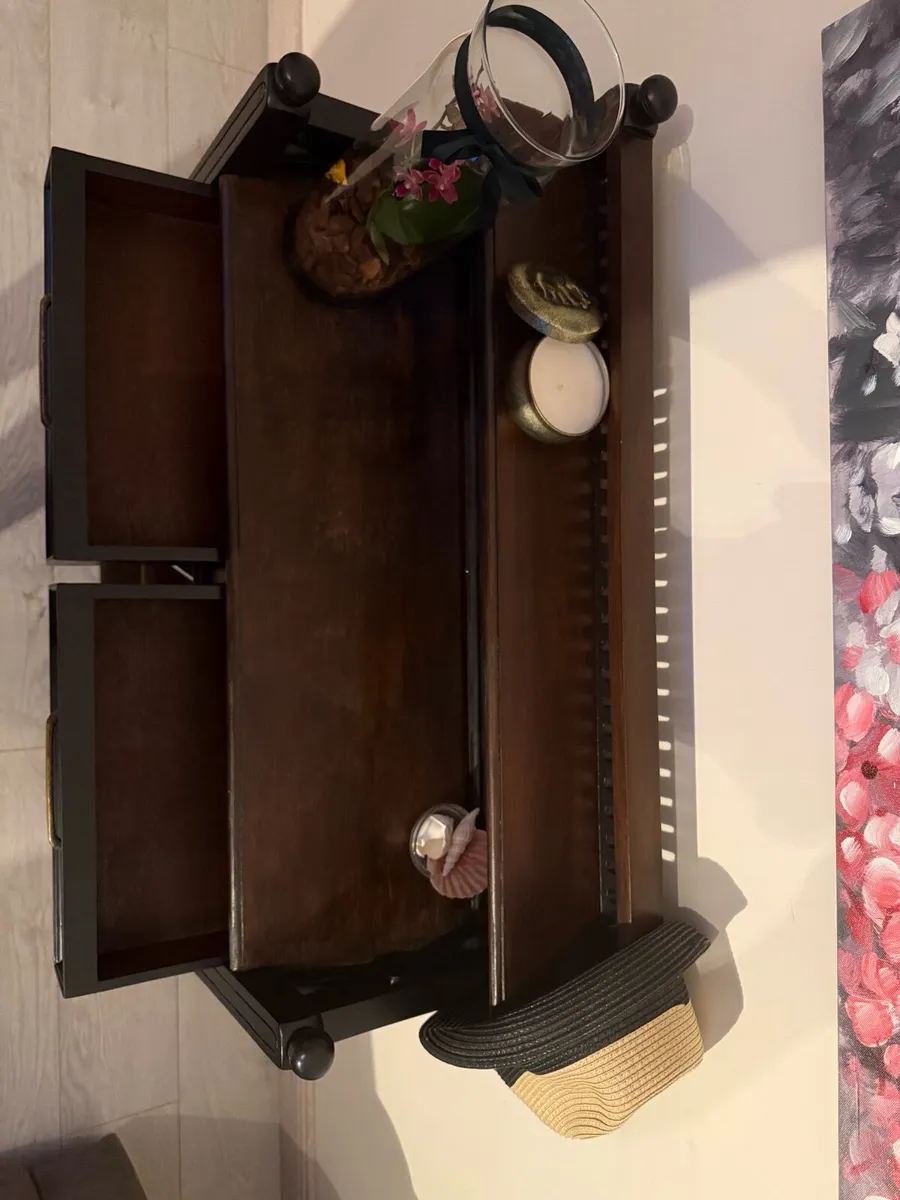 Solid mahogany console hallway table - Image 4