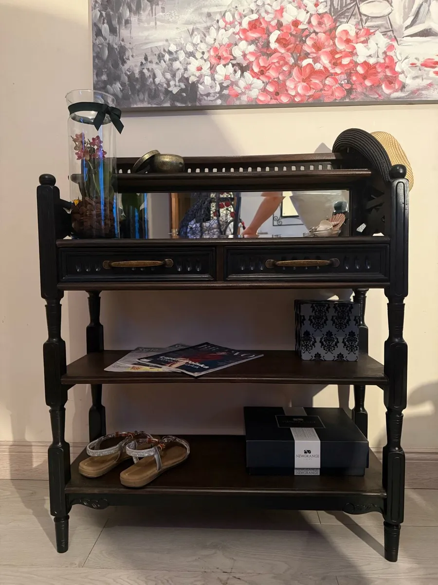 Solid mahogany console hallway table - Image 2