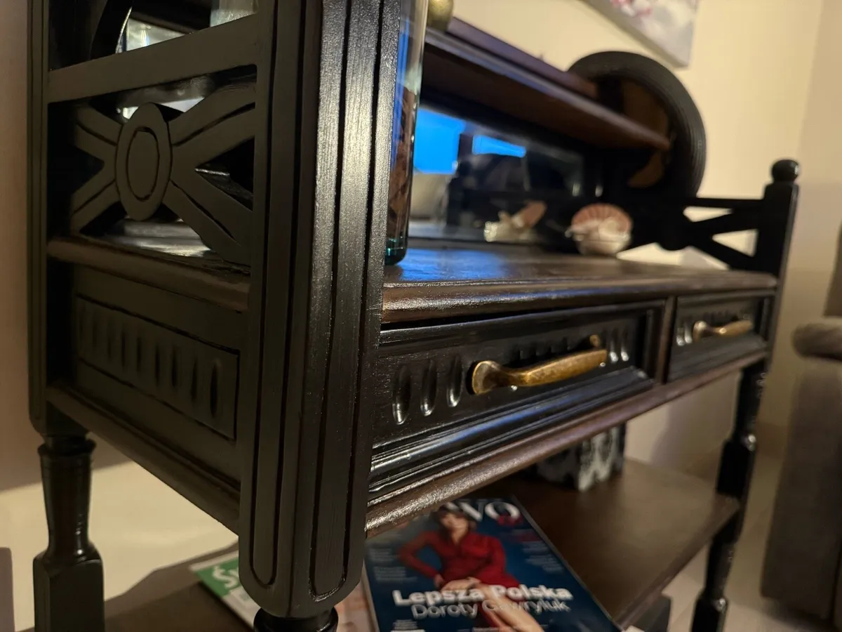 Solid mahogany console hallway table - Image 3