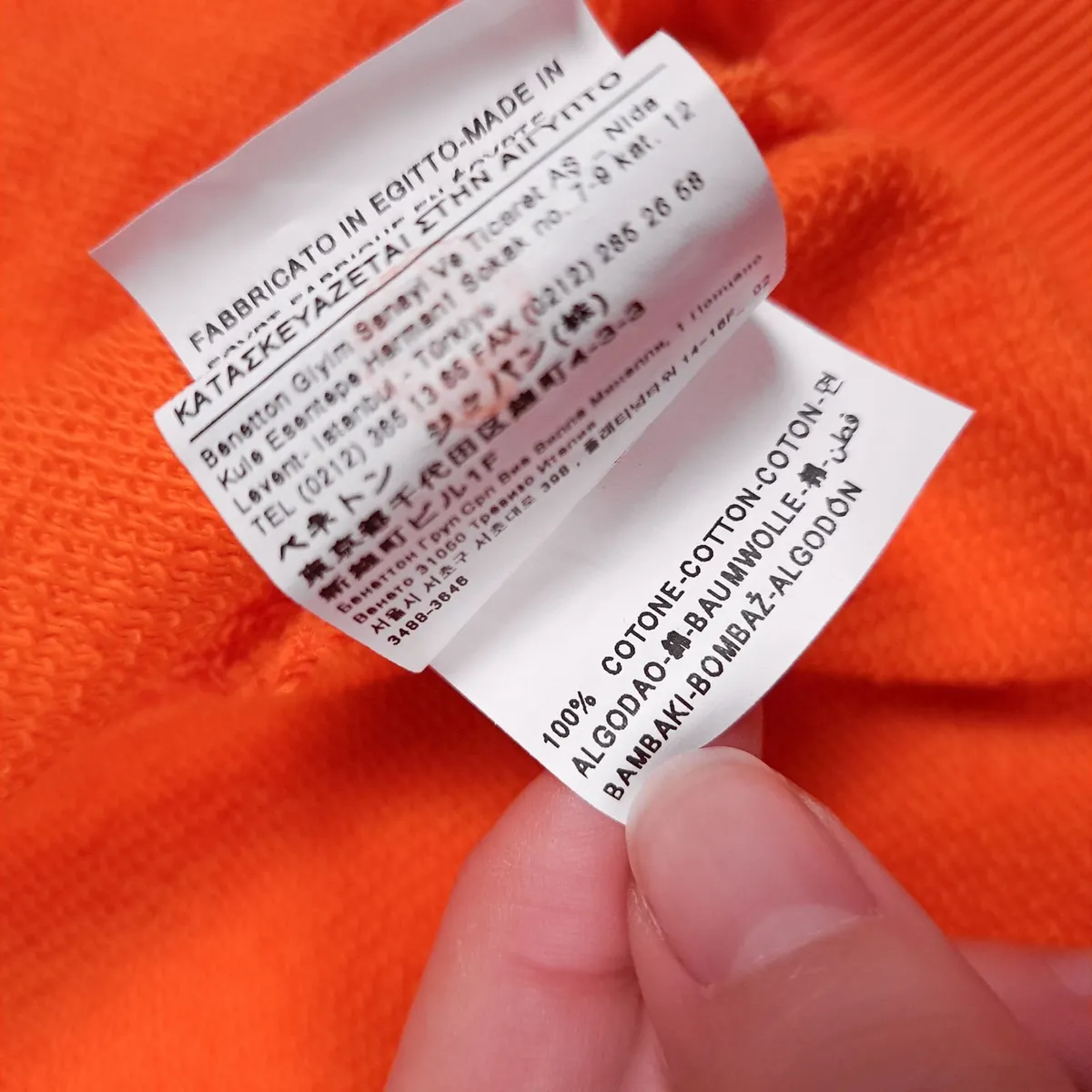 Benetton Orange Logo Track Jacket 8UK/36EU/150cm - Image 2