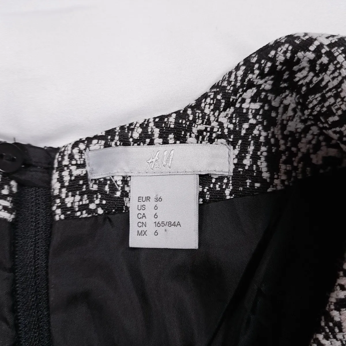 H&M Black White Sleeveless Mini Dress 8UK/36EU - Image 2