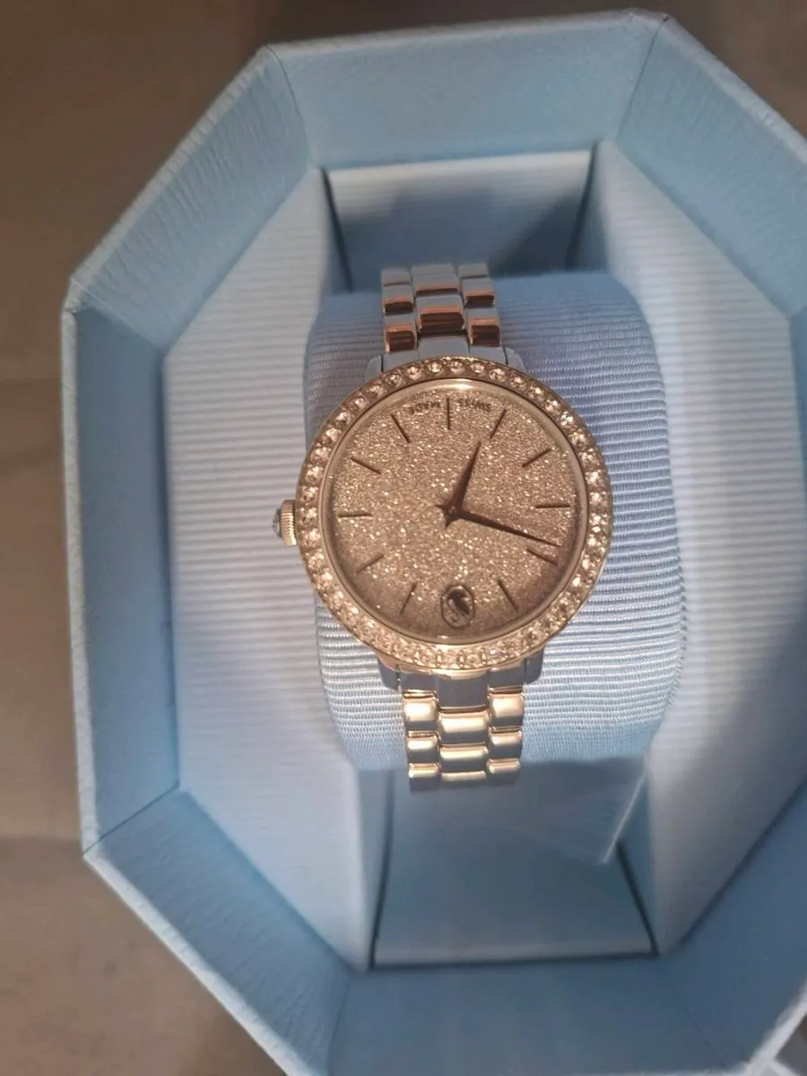 Swarowski Diamond Silver Watch - Image 1