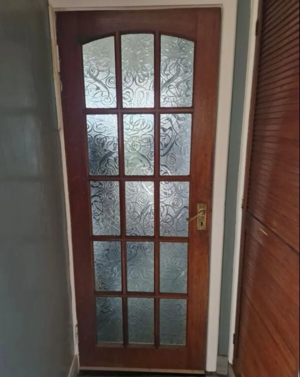 Wanted teak/mahogany French doors w/ glass panels - Image 2