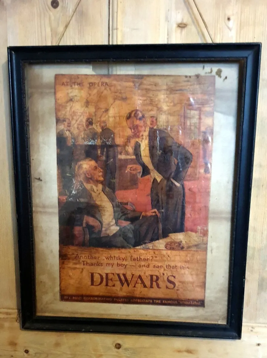 Vintage Dewar’s Framed Advertising Print - Image 1