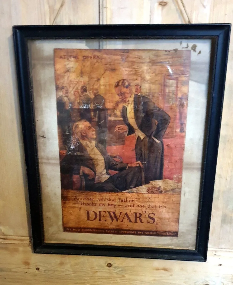 Vintage Dewar’s Framed Advertising Print - Image 4