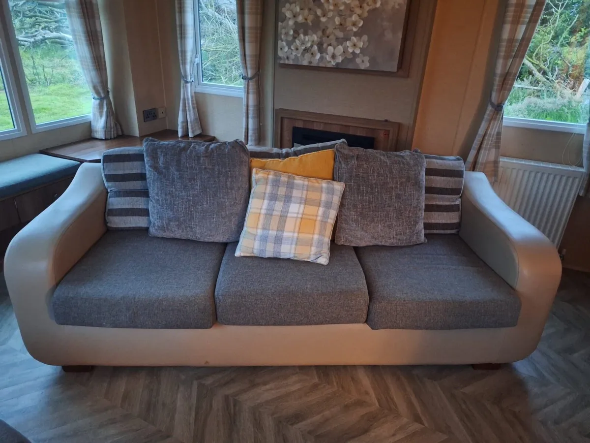 Mobile home 3 seater couch - Image 1