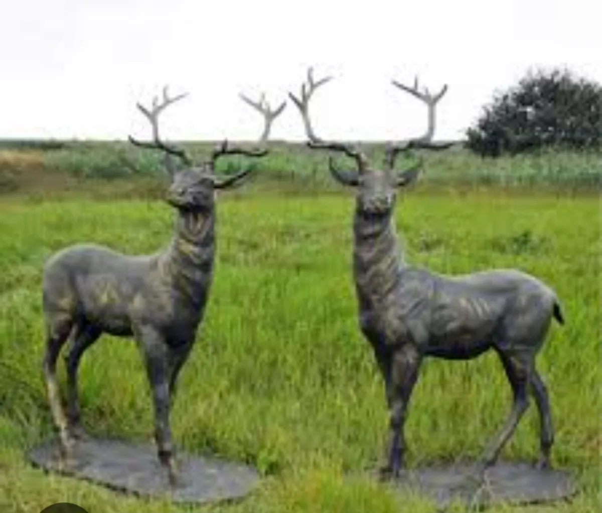 HEAVY. CAST IRON DEERS - Image 1