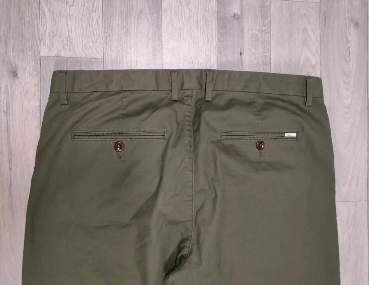 Gant Regular Fit Chino Trousers Pants Mens 36x32 - Image 4