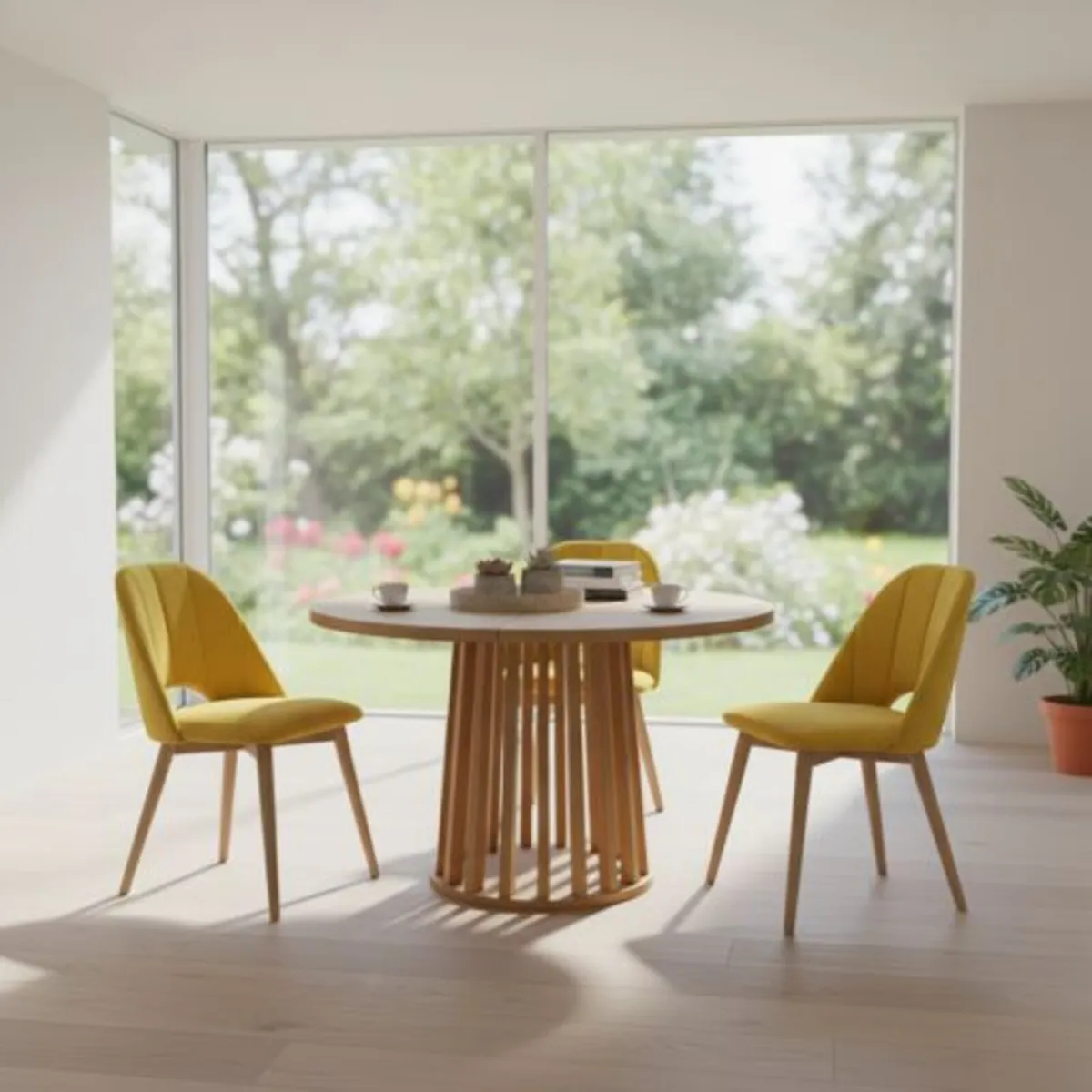 Tovo Extendable Round Dining Table Laminated up140 - Image 3