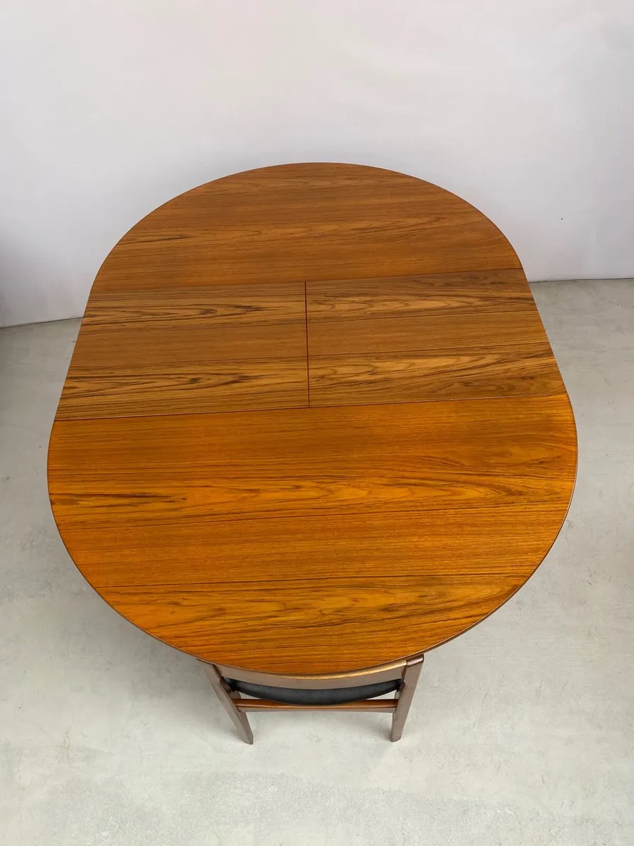 Mid Century Nathan Teak “Roundette” Table & Chairs - Image 4
