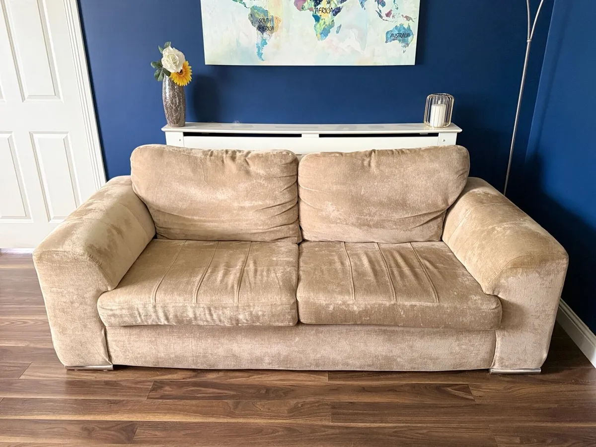 Couch and Swivel Love Seat - Image 2