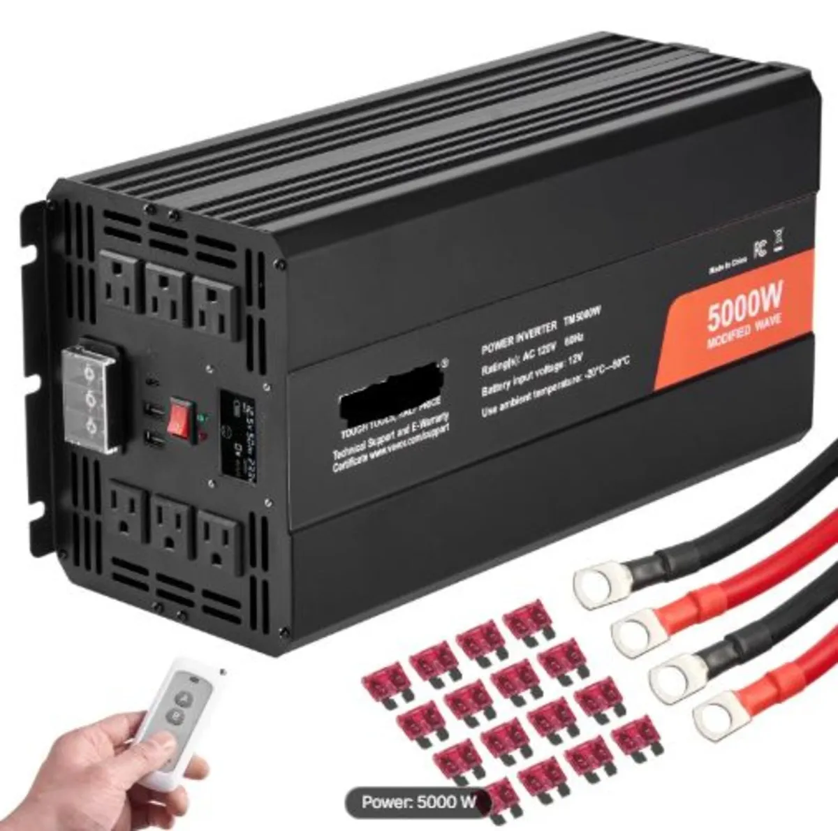 Modified Sine Wave Inverter, 5000W, DC 12V to AC - Image 1