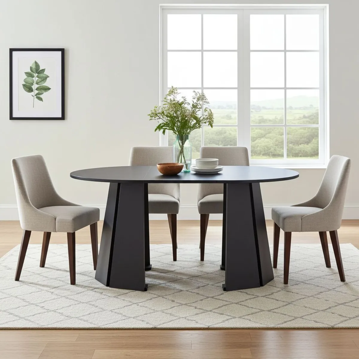 Sterling Extendable Dining Table Black up to 180 - Image 1