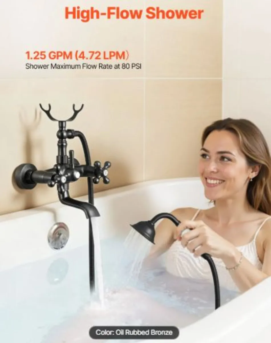 Clawfoot Tub Faucet, Wall Mount Bathtub Faucets - Image 4