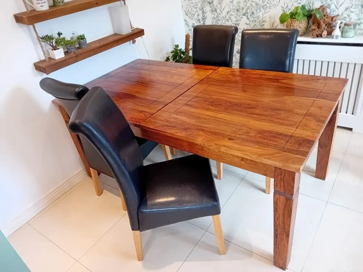 MOVING OUT STUNNING Tropical wood kitchen table - Image 2