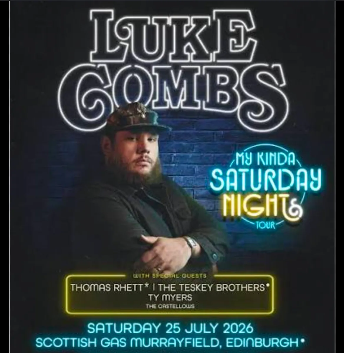 Luke Combs, Murrayfield, Edinburgh