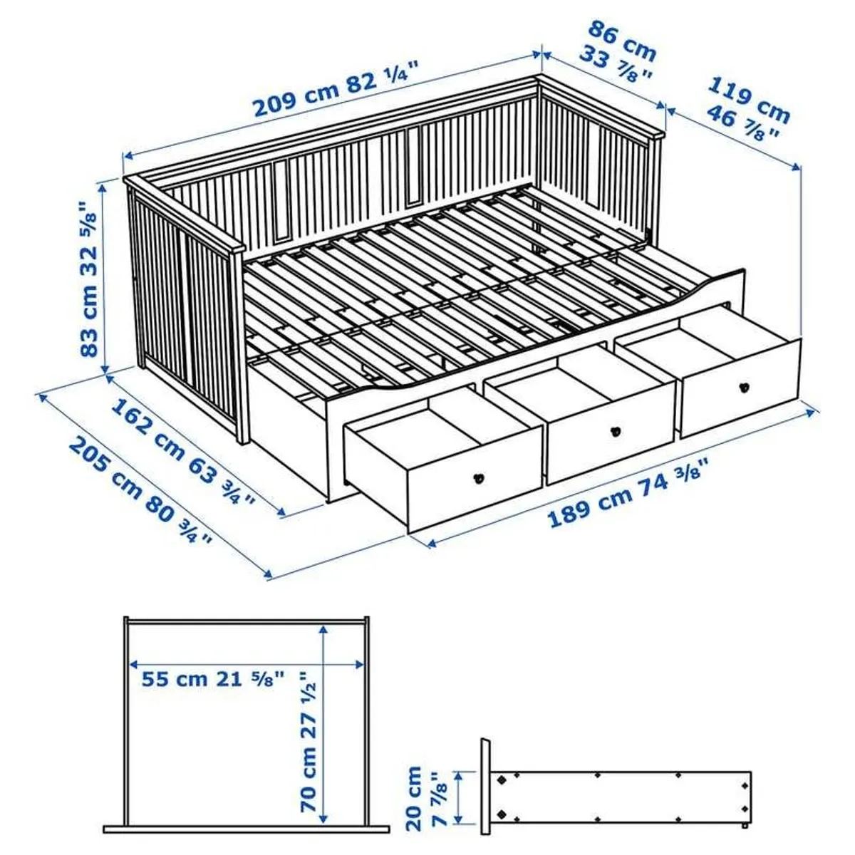 Hemnes white daybed - Image 2