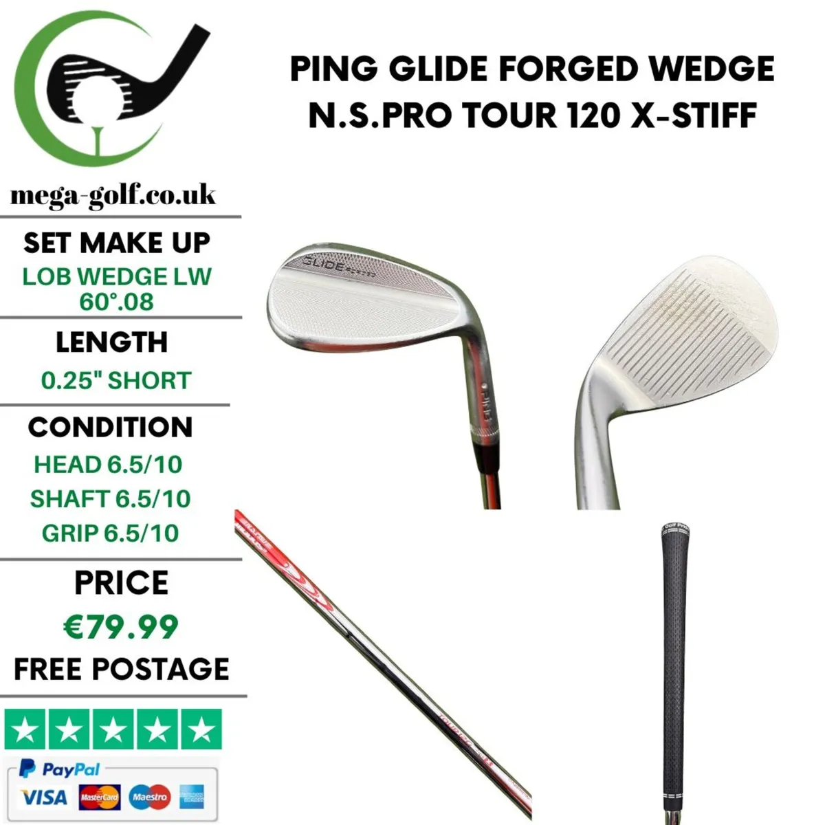 Ping Glide Forged Wedge Lw 60°.08 / X-Stiff - Image 1