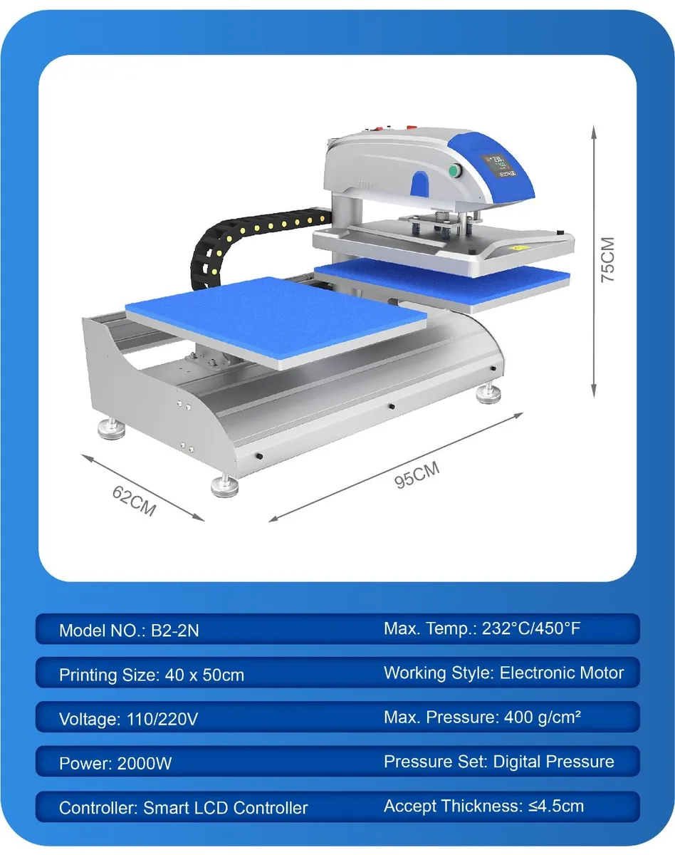 Professional Garment Heat Press Set up - Image 2