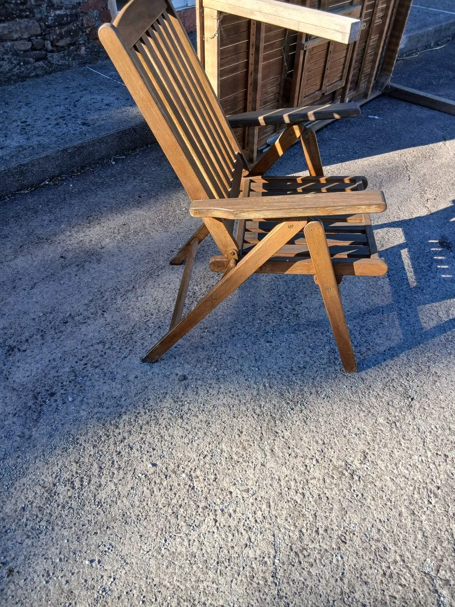 Solid teak Garden table and chairs - Image 2