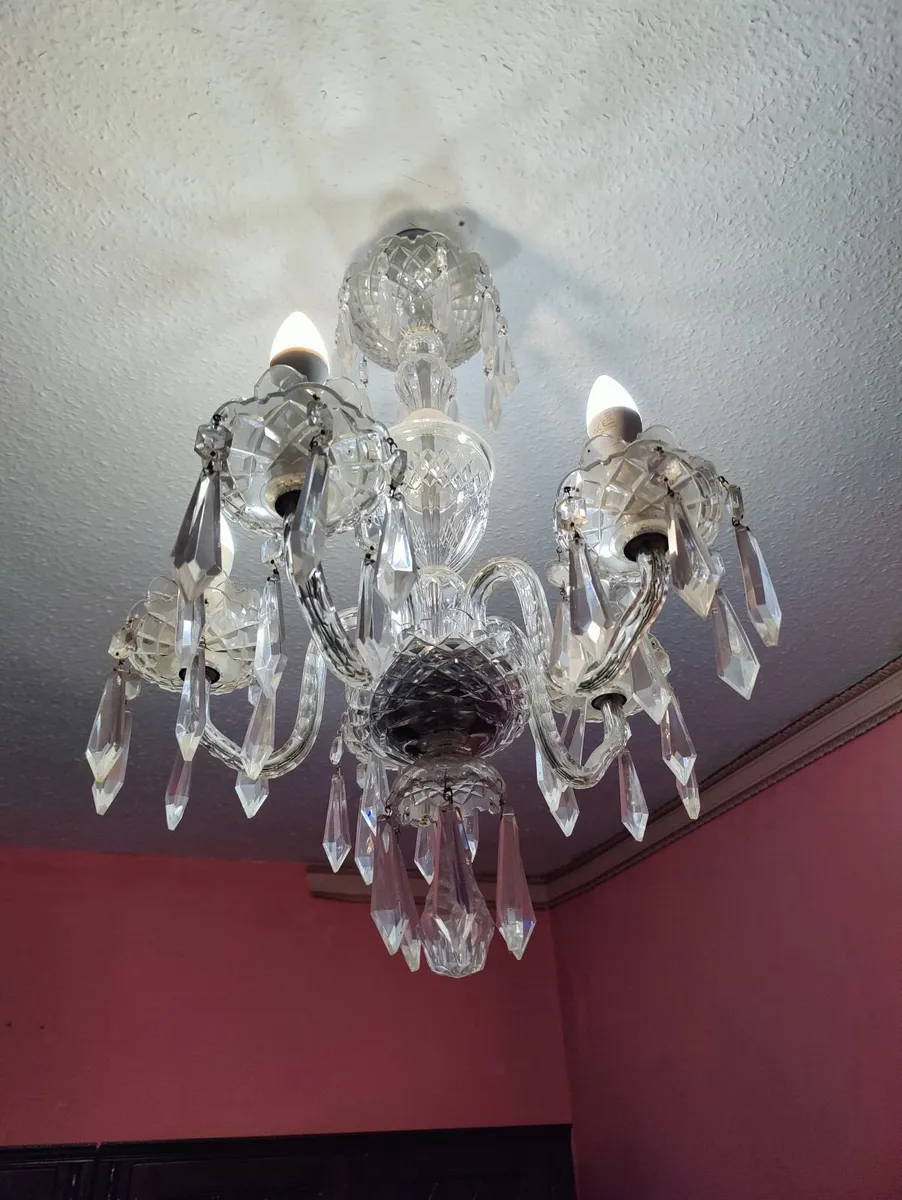 Waterford Crystal Five Light Chandelier - Image 2
