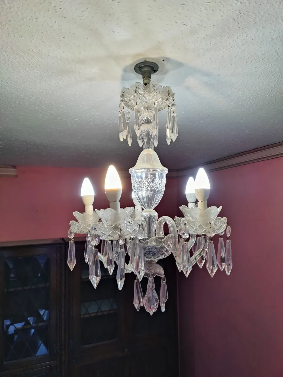 Waterford Crystal Five Light Chandelier - Image 1